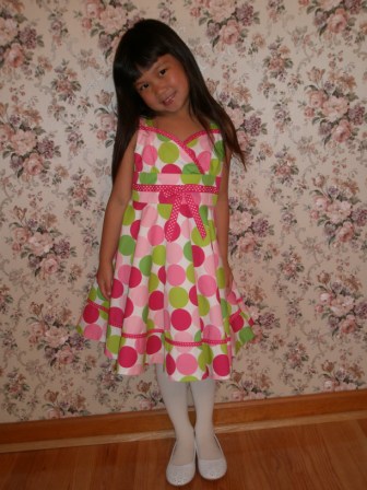 Kasen posing in Easter dress
